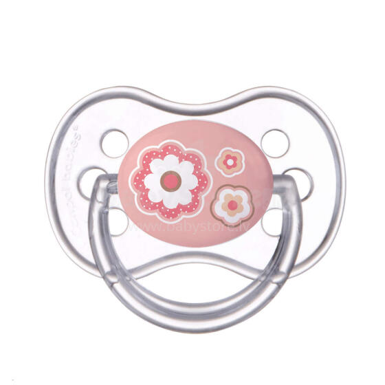 Canpol Babies "NEWBORN" Art.22/581 Pink Cиликоновая соска пустышка анатомическая с колпачком 6-18 м