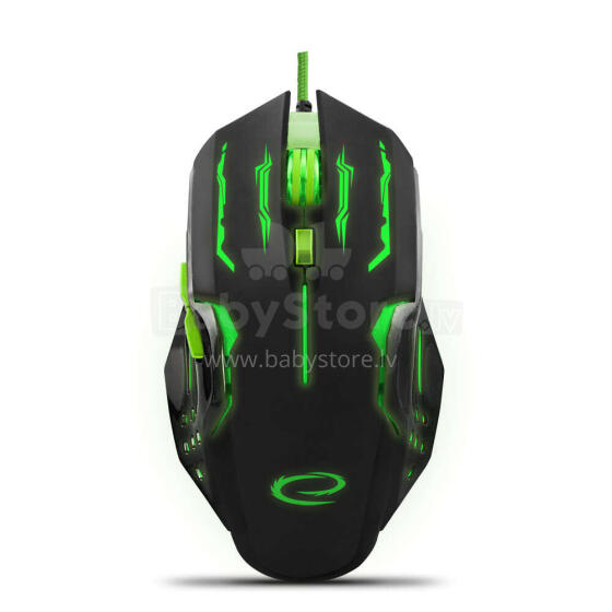 ESPERANZA WIRED MOUSE FOR GAMERS 6D OPT. USB MX403 APACHE GREEN