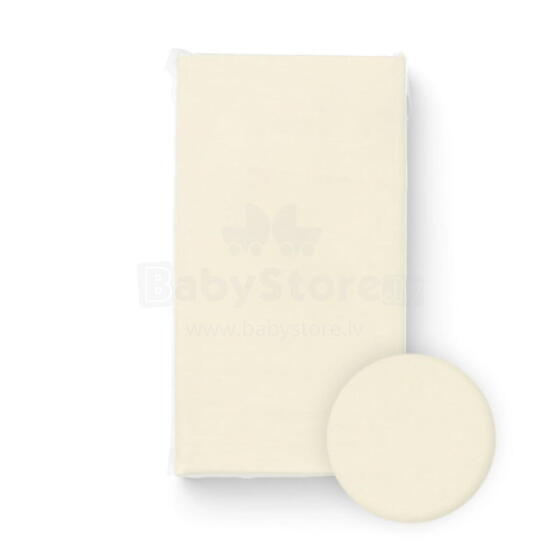 Bocioland Jersey Sheet Art.BL059 Cream Cotton fitted sheet 120x60 cm