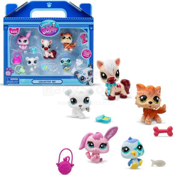 Littlest Pet Shop Winter Besties kolekcionāru komplekts – 5 dzīvnieku figūriņas un aksesuāri Art. BF00573
