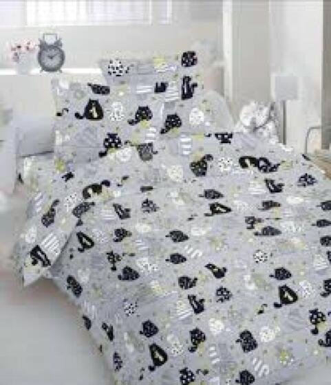 Vasilek Bedding Set  Art.183781  Хлопковое постельное белье из 3-х частей 143х215/70x70см