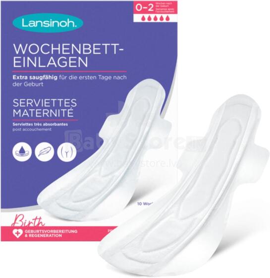 Lansinoh Maternity Pad L Art.69720  Послеродовые прокладки L размер 10шт