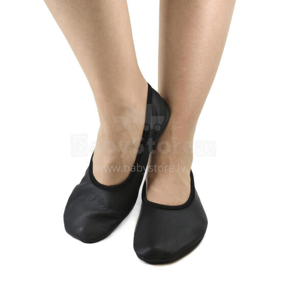 Bebe Basic Hip-Hop Gymnastics Shoes Art.SB120 Black Vingrošanas, sporta dejošanas čības ar ādas zoli