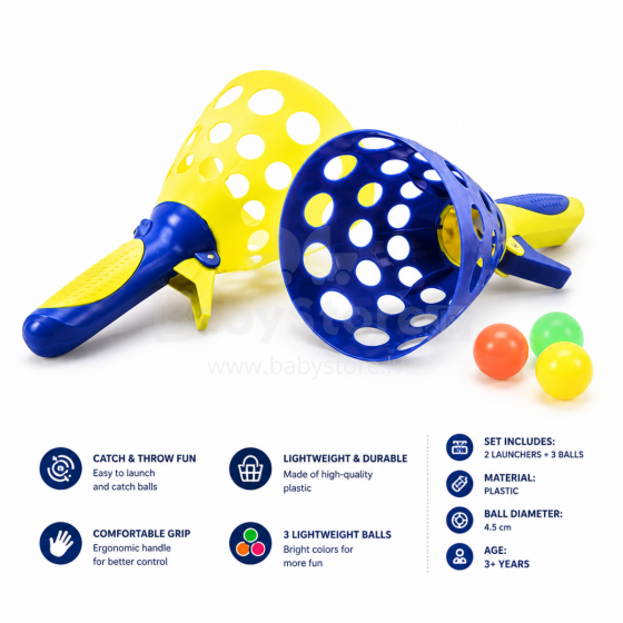 I-Toys Catch & Throw Art.184473  Catch & Throw bumbiņu spēles komplekts