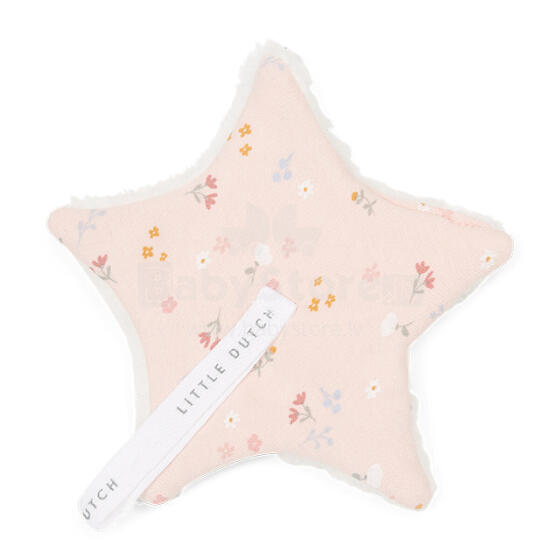 Little Dutch  Pacifier Cloth Art.TE20221550 Pink Flower Клипса для детской пустышки из натурального хлопка