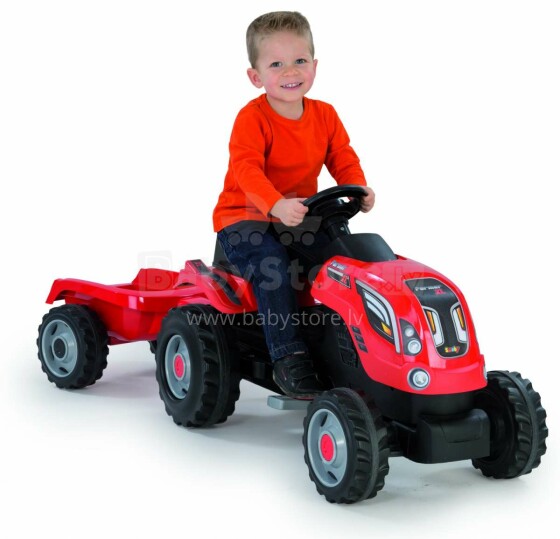 Smoby 710108S Red traktora + piekabe