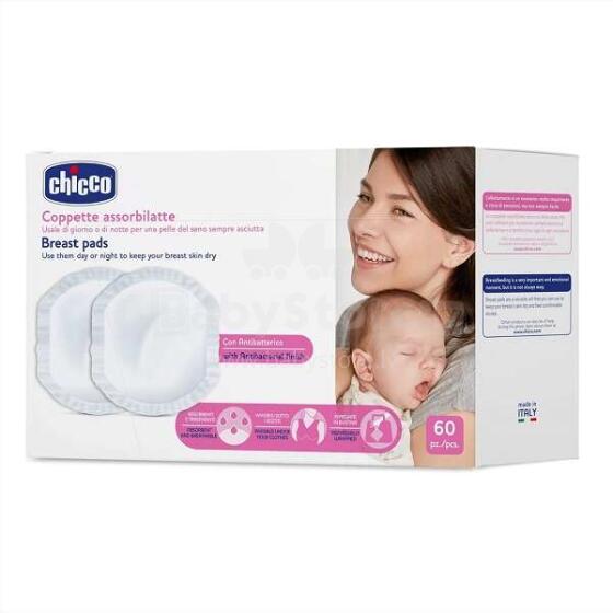 Chicco Art.61773.00  krūšturu ieliktņi antibakteriālie (60 gb)