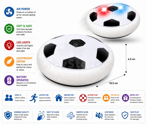 I-Toys Hover Ball  Art.195755 LED-lit air ball/football