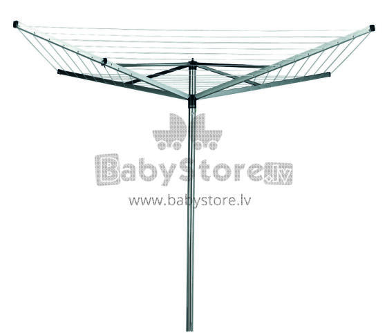 BRABANTIA rotējošs veļas žāvētājs Topspinner, 40m, 4 atzar., Metallic Grey