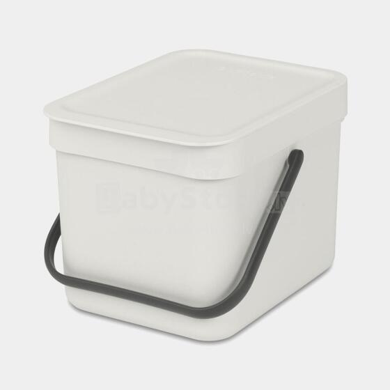 BRABANTIA aktritumu tvertne Sort &amp; Go, 6L, Light Grey