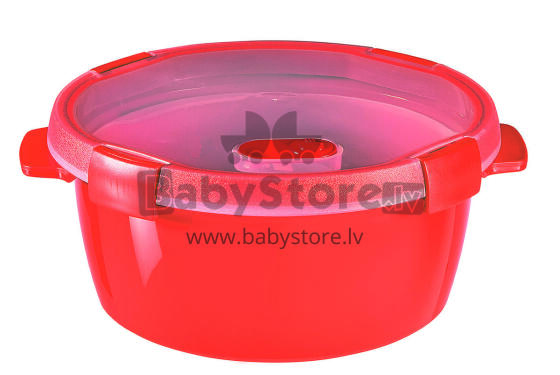 Pārtikas trauks Steamer 1,6L apaļš Smart Eco Microwave &Oslash;22x10cm sarkans