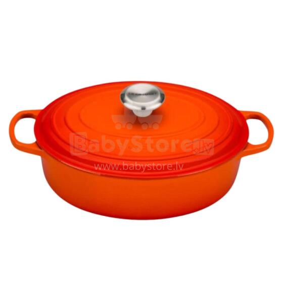 Le Creuset Кастрюля чугунная овальная &Oslash;27см / 3,4л оранжевая