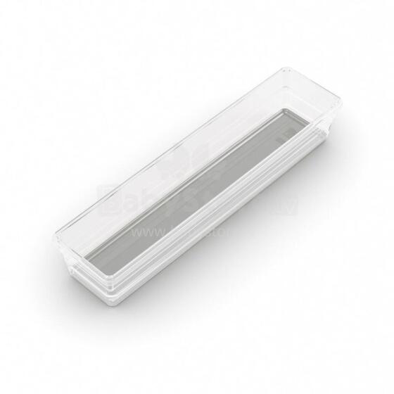 Kastīte Sistemo Organizer 4 30 x 7.5 x 5 cm caurspīdīga/gaiši pelēka