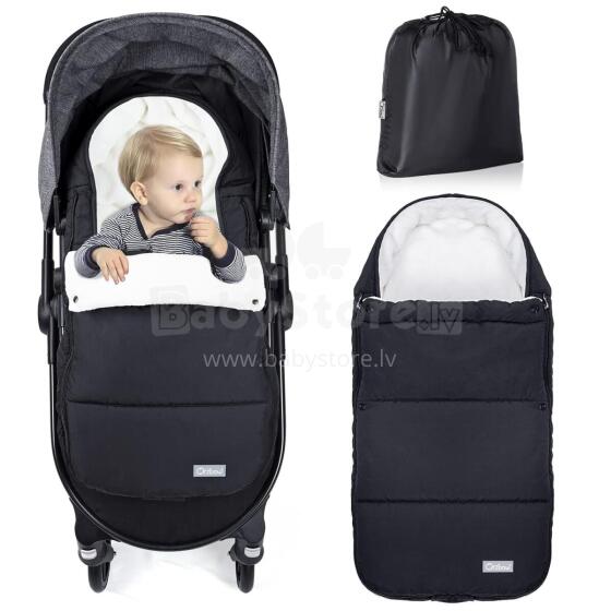 Bebe Basic Footmuff Universal Art.209463 Black ziemas guļammaiss