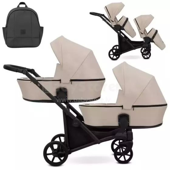 Kunert Brav Duo Art.BD-06 Cream Универсальная коляска для двойни 2 in 1
