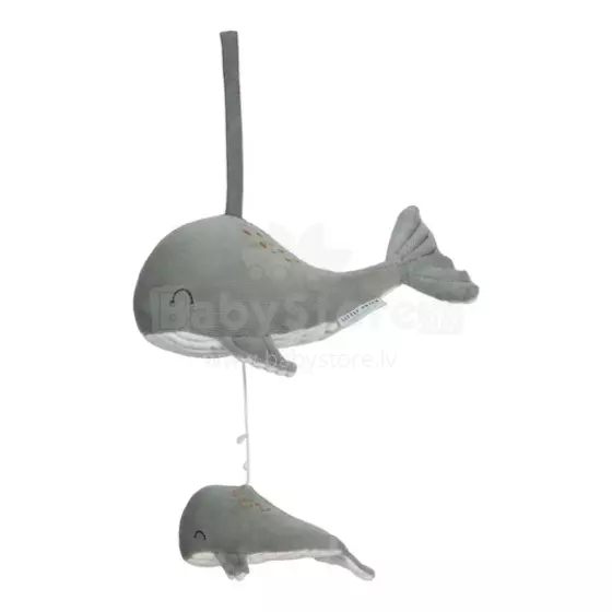 Little Dutch Music box Whale  Art.4802  Ocean Mint  piekarināmā mūzikālā rotaļlieta bērnu ratos/gultai