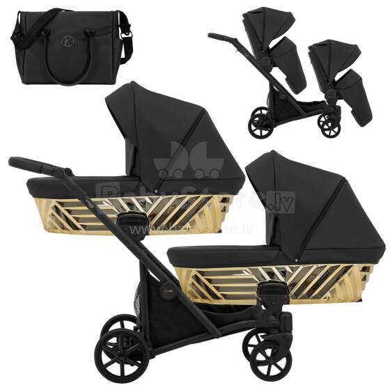 Kunert Ivento Duo Glam Art.ID-17 Eco Black Pearl Универсальная коляска 2 в 1 для двойняшек