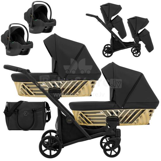 Kunert Ivento Duo Art.ID-17 Eco Black Pearl Универсальная коляска 3 в 1 для двойняшек