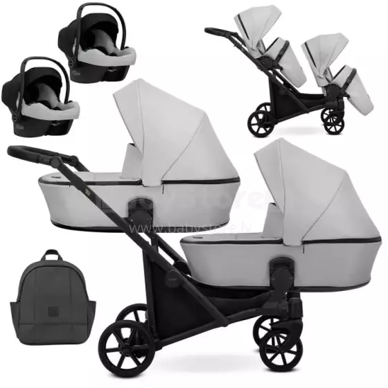 Kunert Brav Duo Art.BD-03 Grey Universālie dvīņu rati 3 in 1
