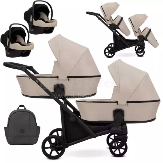 Kunert Brav Duo Art.BD-06 Cream Универсальная коляска для двойни 3 in 1