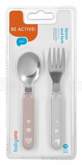 BabyOno 1065/02 High-grade steel spoon and fork