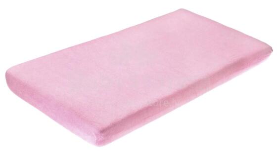 Sensillo Jersey Deluxe Art.142203 Pink  Palags ar gumiju 160x80cm