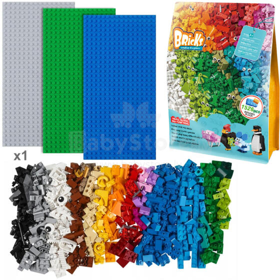 I-Toys Bricks Art.A-1677 Konstruktors 1526 gab+ pamatnes
