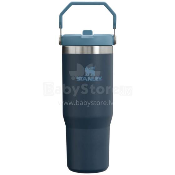 Termokrūze ar salmiņu The IceFlow Flip Straw Tumbler 0,89L tumši zila