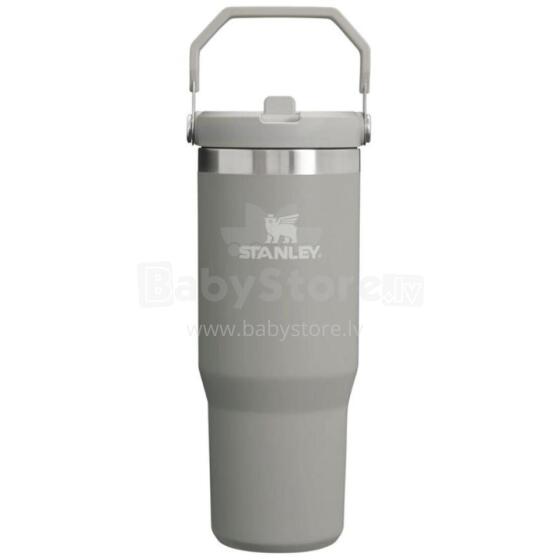Термокружка с трубочкой The IceFlow Flip Straw Tumbler 0,89л светло-серая