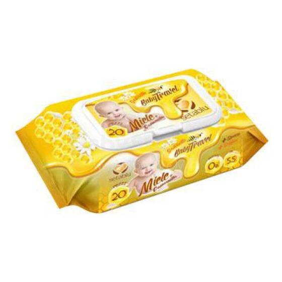 Baby Honey Wipes Art.91942 mitrās antibakteriālas salvetes  20 gab.