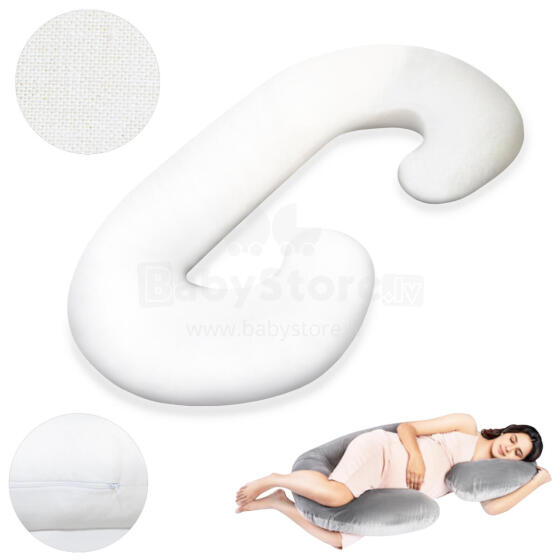 Maternity Pillow Memory Eco Sì -Duo Art.211474 Daudzfunkcionāls spilvens/pakavs grūtniecēm (Si-Duo),ar memory foam (īpaši mīksts un kluss pildījums, kas pielagojas ķermenim), 155x80cm