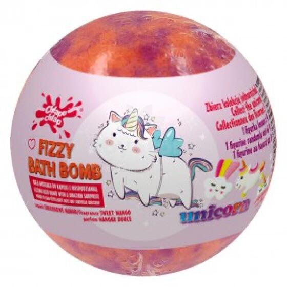 Unicorn bath fizzer with a toy sweet mango 140g