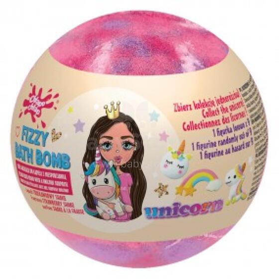 Unicorn bath fizzer with a toy straw. shake 140g