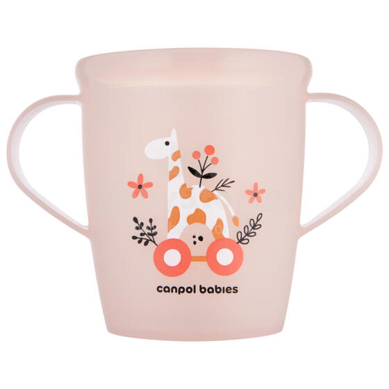 CANPOL BABIES krūzīte ar rokturiem mazuļiem, TOYS, coral, 250 ml, 2/101_pin