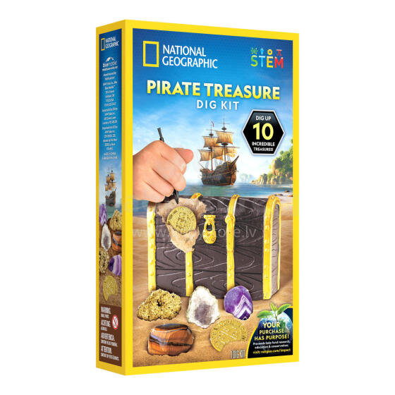 NATIONAL GEOGRAPHIC komplekts Pirate Treasure Dig Kit, RTCHESTDIG