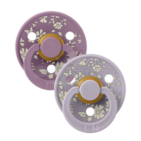 Bibs Liberty Colour Round Art.211658 Capel/Fosil Grey Soothers 0-6 m, 100% natural