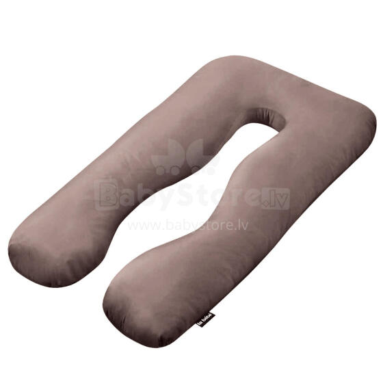 La Bebe™ Cushy Maternity Pillow Art.91913 Beige Daudzfunkcionāls spilvens grūtniecēm (U Shaped), sintepona pildīšana, 155x80cm