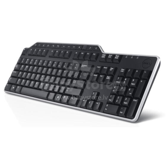 Dell Keyboard KB-522 Business Multimedia, Проводная, Раскладка клавиатуры Русская, Черная, Нет беспроводного подключения, Русский, USB 2.0, Цифровая клавиатура