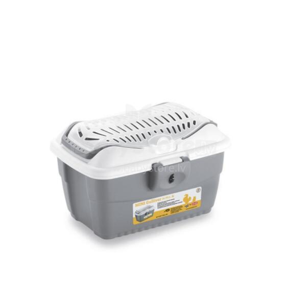 Transport cage Mini Gulliver 40x30x24cm white/grey