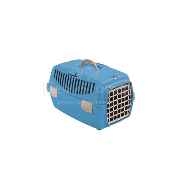 Transportēšanas būris Gulliver 1 ar plastmasas durvīm 48x32x31cm zils