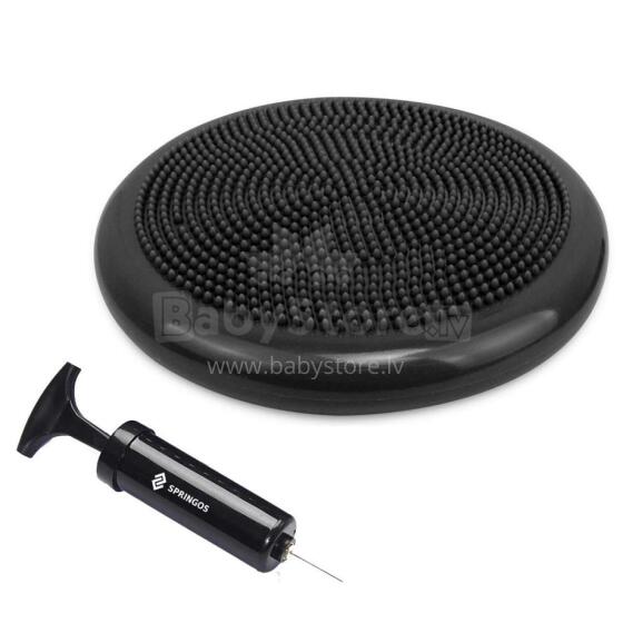 Fitnesa līdzsvara spilvens+pumpis Springos FA0080