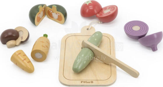 Viga Cutting Vegetables Multicolor Art.213438 Koka dārzeņi