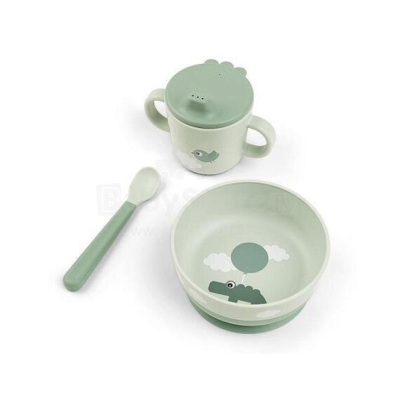 Foodie first meal set Happy clouds Green