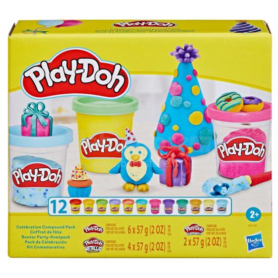 PLAY-DOH Celebration compound pack, 12 шт