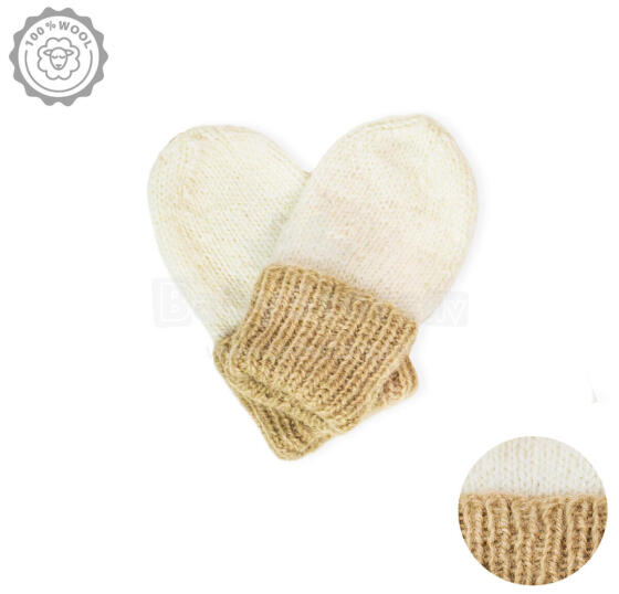La Bebe™ Lambswool Natural Eco Baby Gloves Art.213951 Dabīgas vilnas adītas bērnu dūrainīši