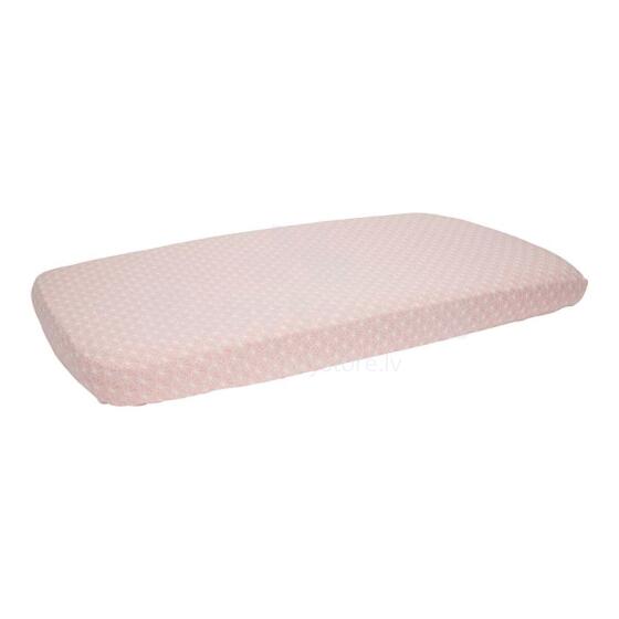 Little Dutch Jersey Sheet  Art.TE10620850 Leaves Pink palags ar gumiju 60x120cm