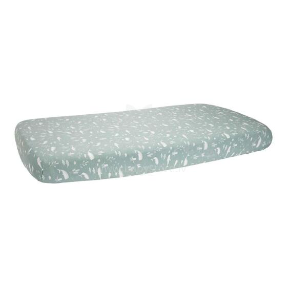 Little Dutch Jersey Sheet  Art.TE10620610 Ocean Mint palags ar gumiju 60x120cm