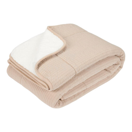 Little Dutch Cot Blanket Art.TE11023021 Pure Beige Dabīgas kokvilnas plediņš/sega bērniem, 110x140cm