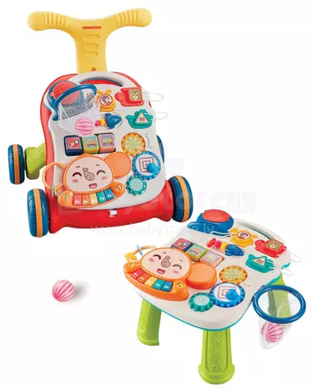 Kikkaboo Walker 3 in 1 Play Grow Art.214585 Red  Ходунок-толкалка