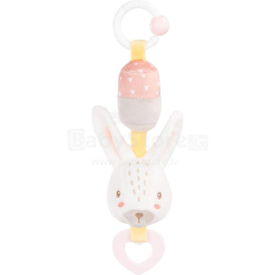 Kikkaboo Bell Toys Rabbit Art.214701 Pink Piekarināmā mīkstā rotaļlieta ar zvanu